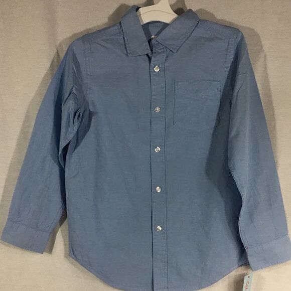 Medium NWT Cat& Jack long sleeved light blue size Medium 8/10 dress uniform shi… - Picture 1 of 4